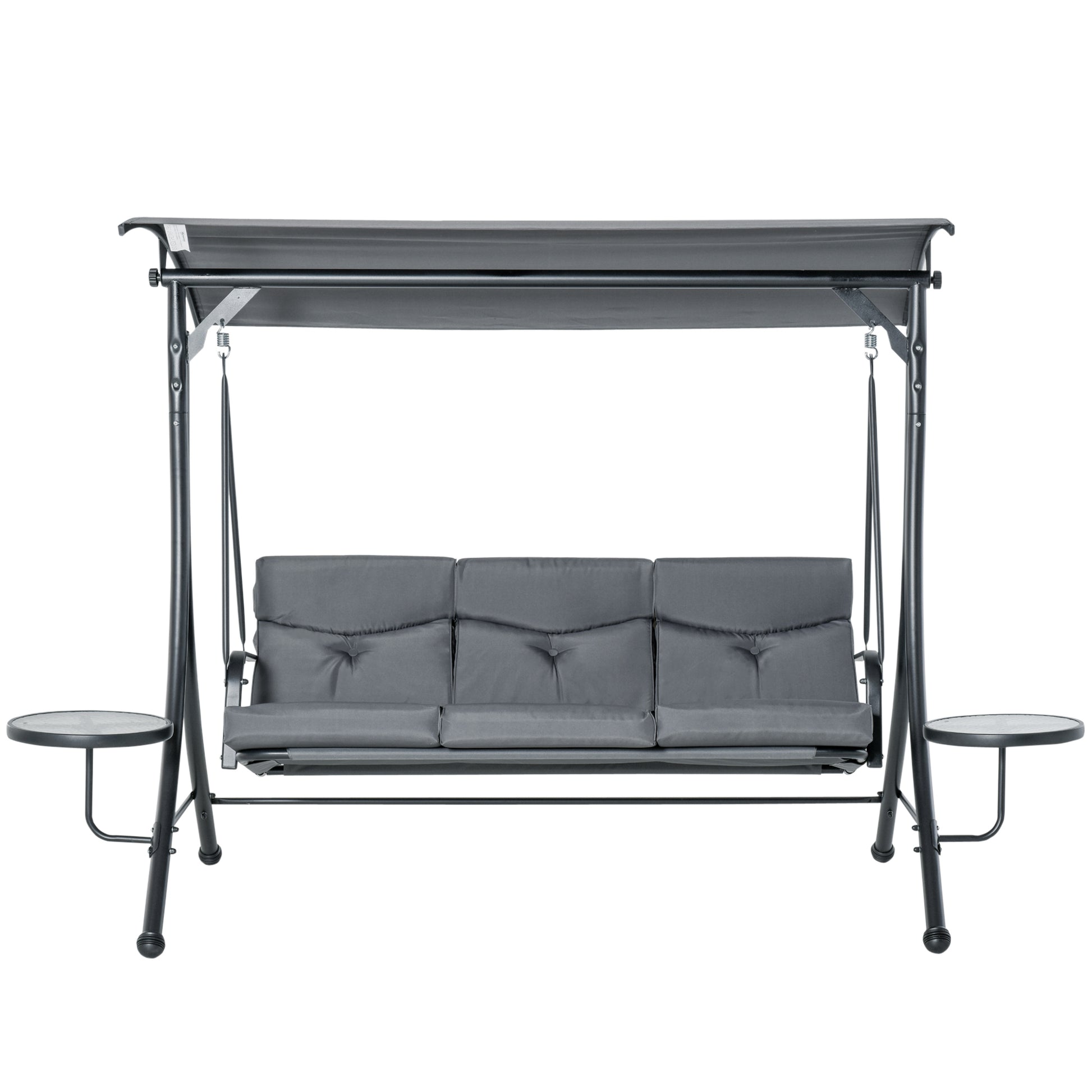 Nancy's Price Tuinschommel - Staal/Polyester - 3-zits Schommelbank - ± 270 x 125 x 80 cm