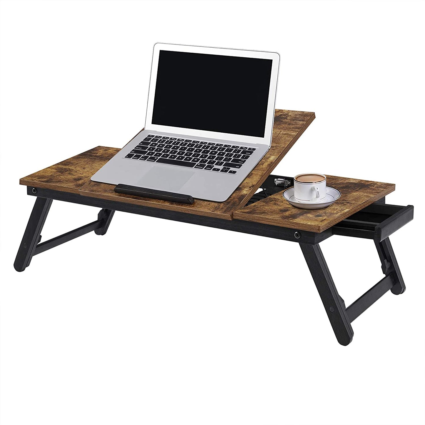 Nancy's Apopka Laptoptafel - Laptopstandaard - Multifunctioneel - Bruin - ± 70 x 35 x 25 cm
