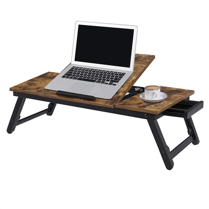 Nancy's Apopka Laptoptafel - Laptopstandaard - Multifunctioneel - Bruin - ± 70 x 35 x 25 cm