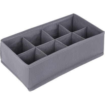 Nancy's Rusk Storage Boxes - Drawer Organizer - Compartments - Foldable - Underwear - Socks - Ties - Fabric - Set of 4 - Dark Gray
