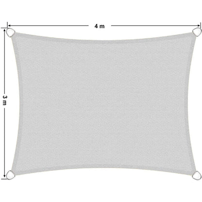 Nancy's Breton Shade Sail - Sun protection - Shade cloth - Garden - Balcony - Gray - Air permeable - 3 x 4 m