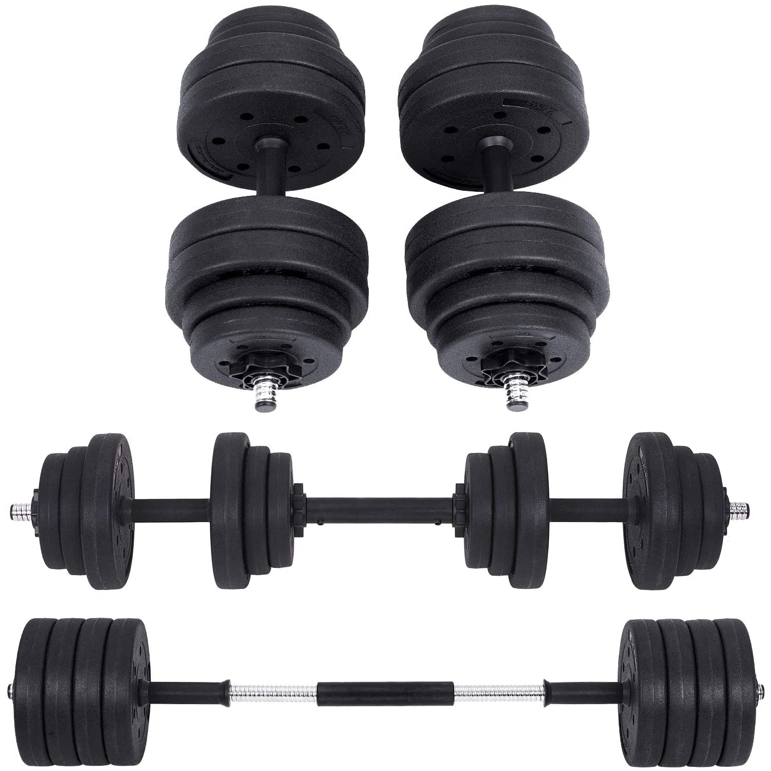Nancy's Fuller Halterset - Dumbells Set - Halterstang - 16 Schrijven - Zwart