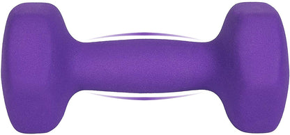 Nancy's Hybla Dumbbells - Halterset - Gewichten - Set van 2 - Paars - 2 KG per stuk