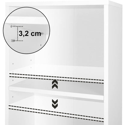 Nancy's Boekenkast met 3 planken - Kast met verstelbare planken - 40 x 24 x 93 cm