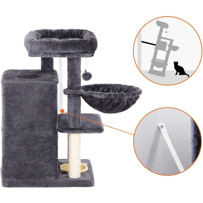 Nancy's Krabpaal met Hangmat en Speeltje - Speelhuis Voor Katten -  90CM