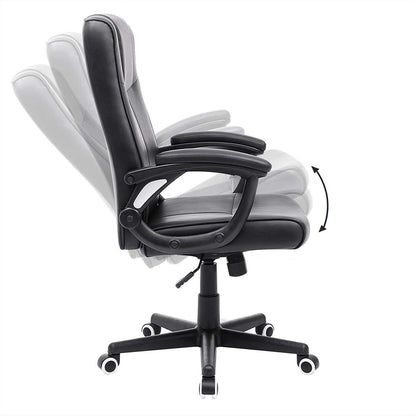 Nancy's Hamilton Heights Luxe Zwarte Bureaustoel - Ergonomische Bureaustoelen - Bureaustoelen Voor Volwassenen