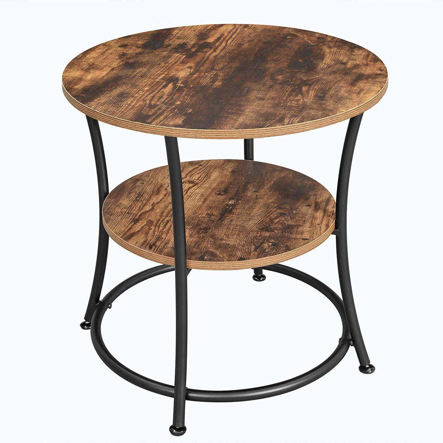 Nancy's Summerton Ronde Bijzettafel - Vintage Koffietafel - Houten Salontafel - Ø 55 x 55 cm