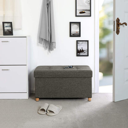 Nancy's Pomona Hocker - Pouf - Storage space - Dark gray - 76 x 38 x 40 cm