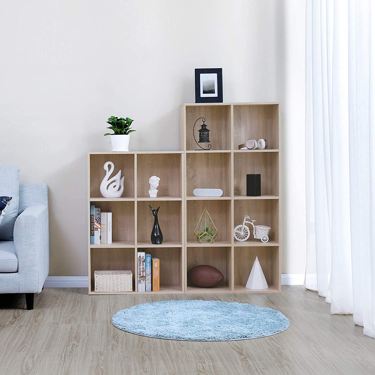 Nancy's Quarto Boekenkast - Wandkast - Vakkenkast - Opbergkast - Eiken - ± 65 x 30 x 130 cm