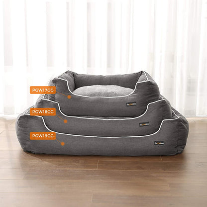 Nancy's Superior Hondenbed - Hondenmand - Afneembare Hoes - 120 x 85 cm - Anti-Slip - PP Vulling - Donkergrijs