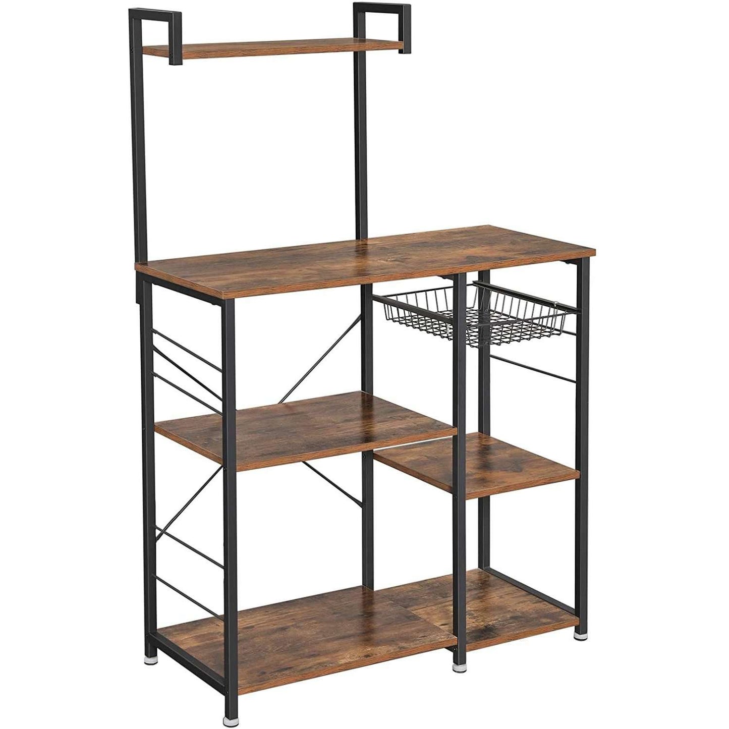 Armoire de cuisine Nancy's Huntsville - Armoires de cuisine - Industriel - Marron/Noir - 90 x 40 x 132 cm (L x L x H)