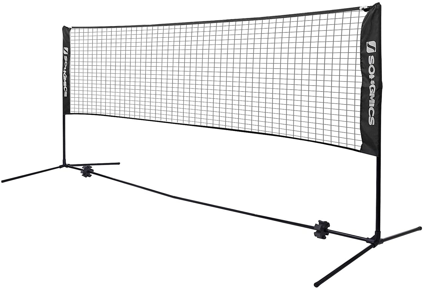 Filet de badminton Nancy's Fullarton - Filet de tennis - Hauteur réglable - Cadre en fer - Sac de transport - Bleu - Noir - Jaune
