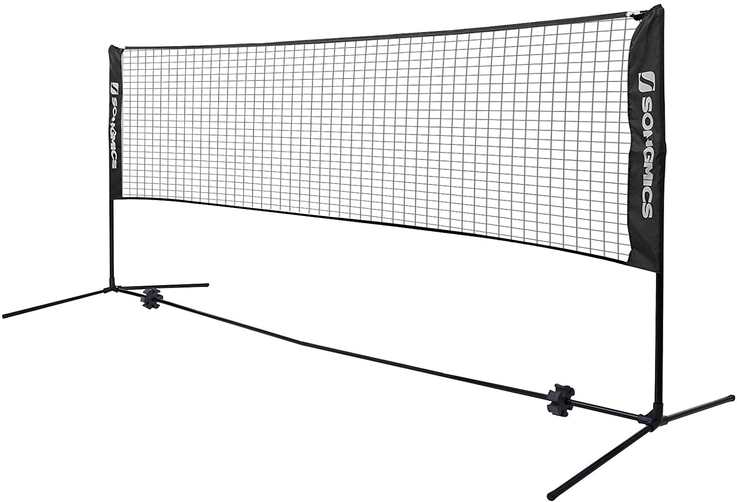 Nancy's Fullarton Badmintonnet - Tennisnet - Hoogte Verstelbaar - Ijzer Frame - Transporttas - Blauw - Zwart - Geel