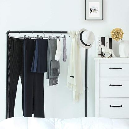 Nancy's Kledinghangers - 20 x metalen broekhanger - Kledinghanger - Kleerhanger extra breed - Antislip - 40 x 10,5 cm - Verchroomd