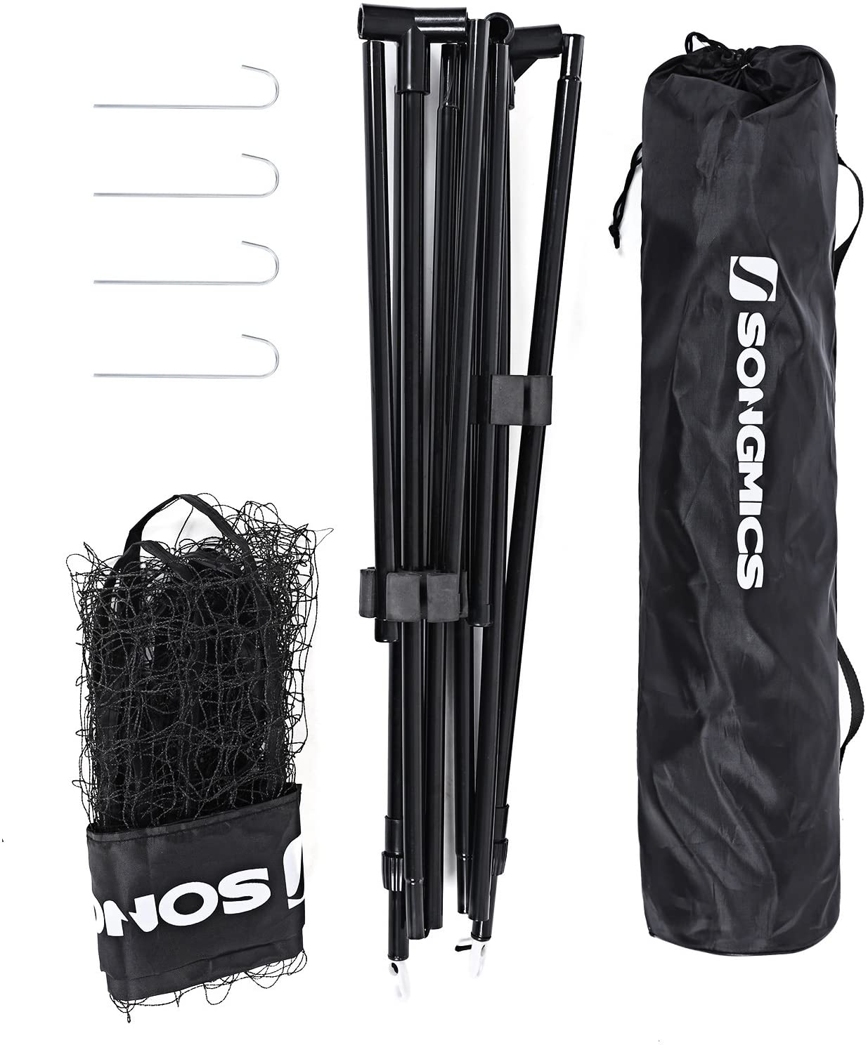 Nancy's Fullarton Badmintonnet - Tennisnet - Hoogte Verstelbaar - Ijzer Frame - Transporttas - Blauw - Zwart - Geel