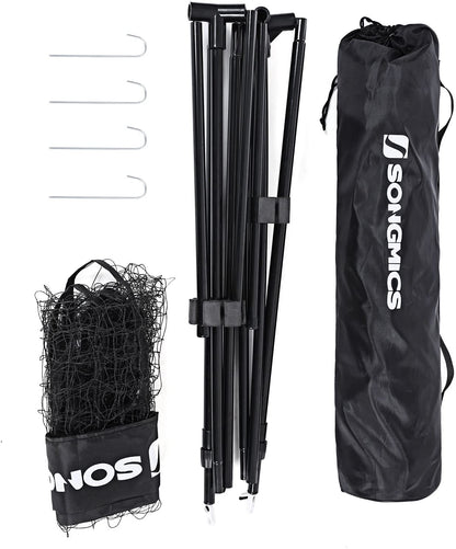 Nancy's Fullarton Badmintonnet - Tennisnet - Hoogte Verstelbaar - Ijzer Frame - Transporttas - Blauw - Zwart - Geel