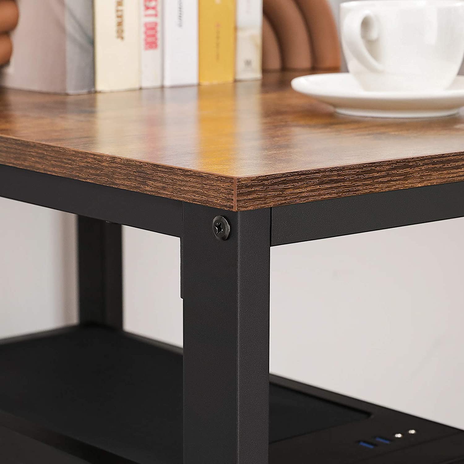 Nancy's Orchards Bureau - Computertafel - Opbergruimte - Bruin / Zwart - 140 x 60 x 75 cm