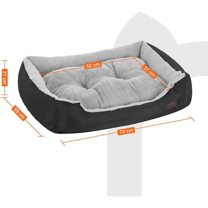 Lit pour chien de luxe de Nancy - Canapé pour chien lavable - Lit pour animaux de compagnie - Lits pour chiens - 70 x 55 x 21 cm