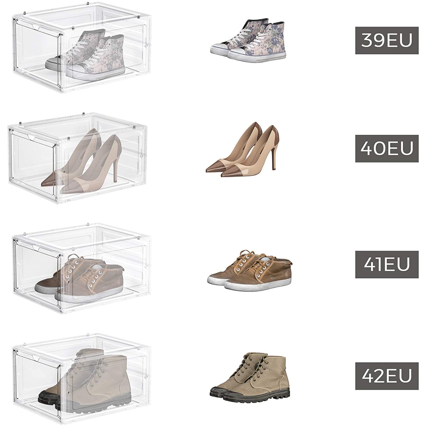 Nancy's Ribamar Schoenenboxen - Opbergboxen - Schoenen Organizers - Stapelbaar - Transparant