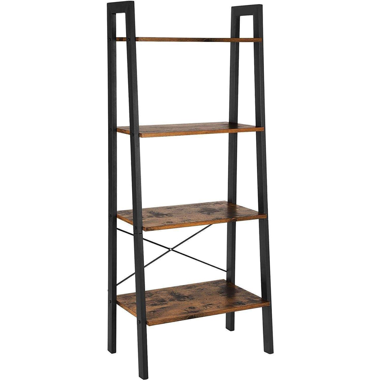 Nancy's Ladderkast - Staande Boekenkast 4 Laags - Industrieel 56 x 34 x 137.5 cm