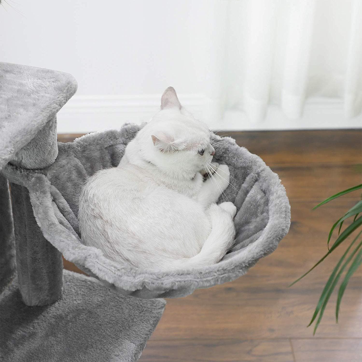 Nancy's Multilevel Kattenboom - Kat toren - Krabpaal - Klimboom voor katten - Lichtgrijs - 50 x 40 x 110 cm