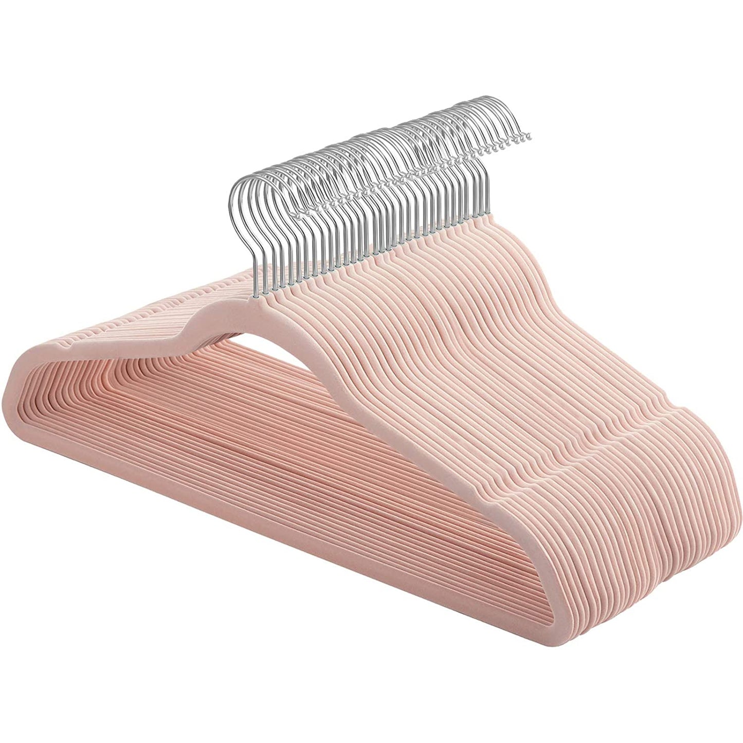 Nancy's Fluwelen Kledinghangers - Set Van 30 - Kleerhangers - Pakken - Hemden - Jassen - 360 Draaibaar - Roze