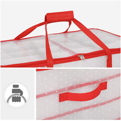 Nancy's Kerstballen Organizer - Opbergdoos - Sokken Organizer - Kerstballen Opberger - Opbergtas - Vakkentas - 67 x 34 x 34 cm - Semi-Transpirant