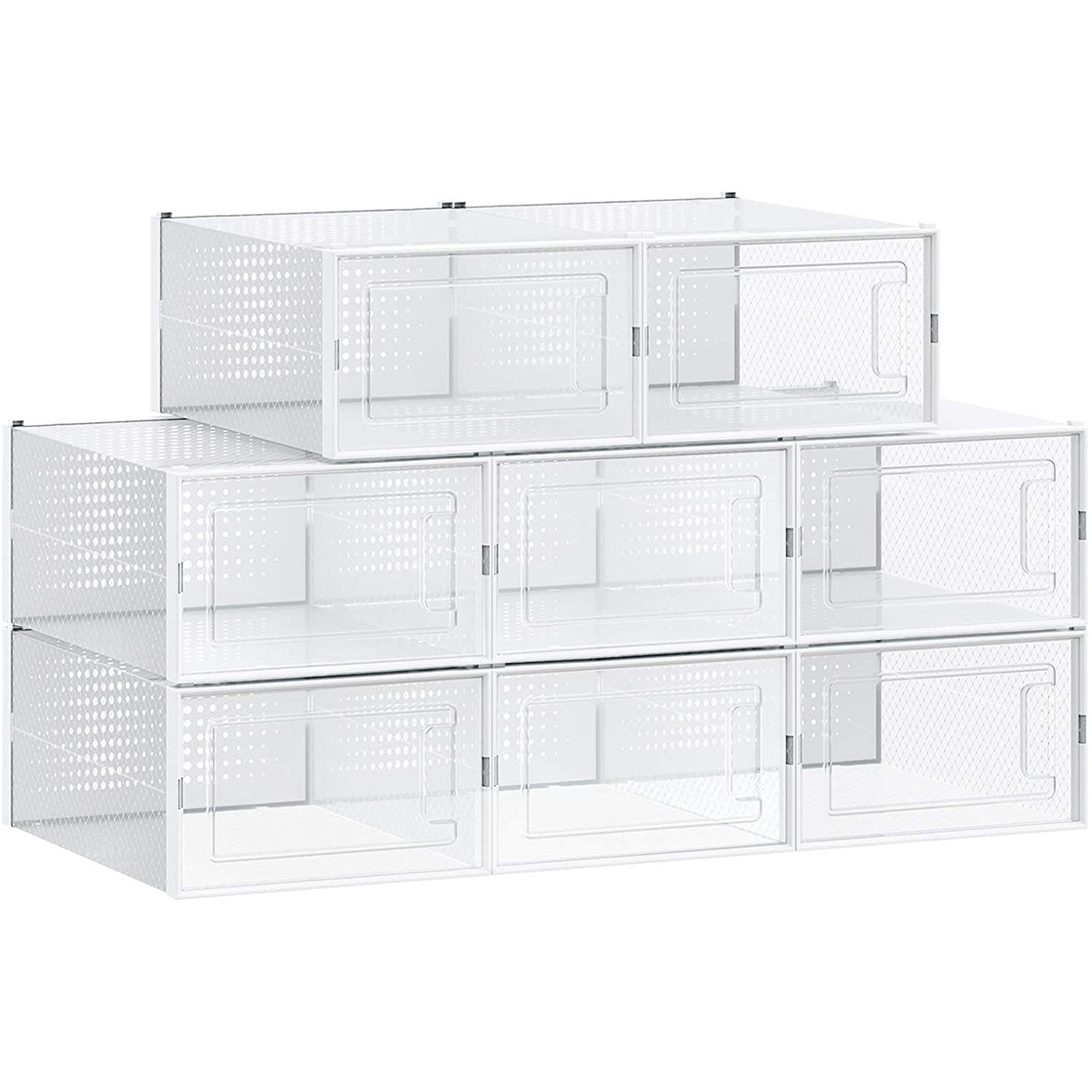 Nancy's Gasters Schoenendozen - Set van 8 - Opbergboxen - Schoenenboxen - Stapelbaar - Transparant