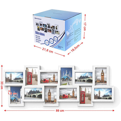 Cadre photo Collage de Nancy - Pour 12 photos - Chaque cadre photo 10 x 15 CM