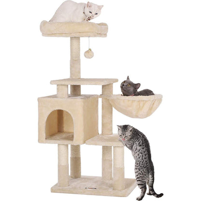 Arbre à chat de luxe de Nancy - Hamac - Chaises longues - Escalade pour chat - 110 CM - Poteaux à gratter