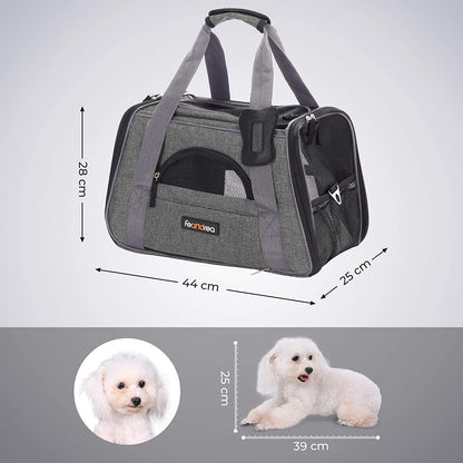 Sac de transport Nancy's pour animaux de compagnie - Sac de transport chien - Sac de transport chat - Gris foncé - 44 x 25 x 28 cm