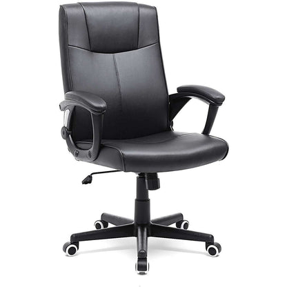 Nancy's Hamilton Heights Luxe Zwarte Bureaustoel - Ergonomische Bureaustoelen - Bureaustoelen Voor Volwassenen