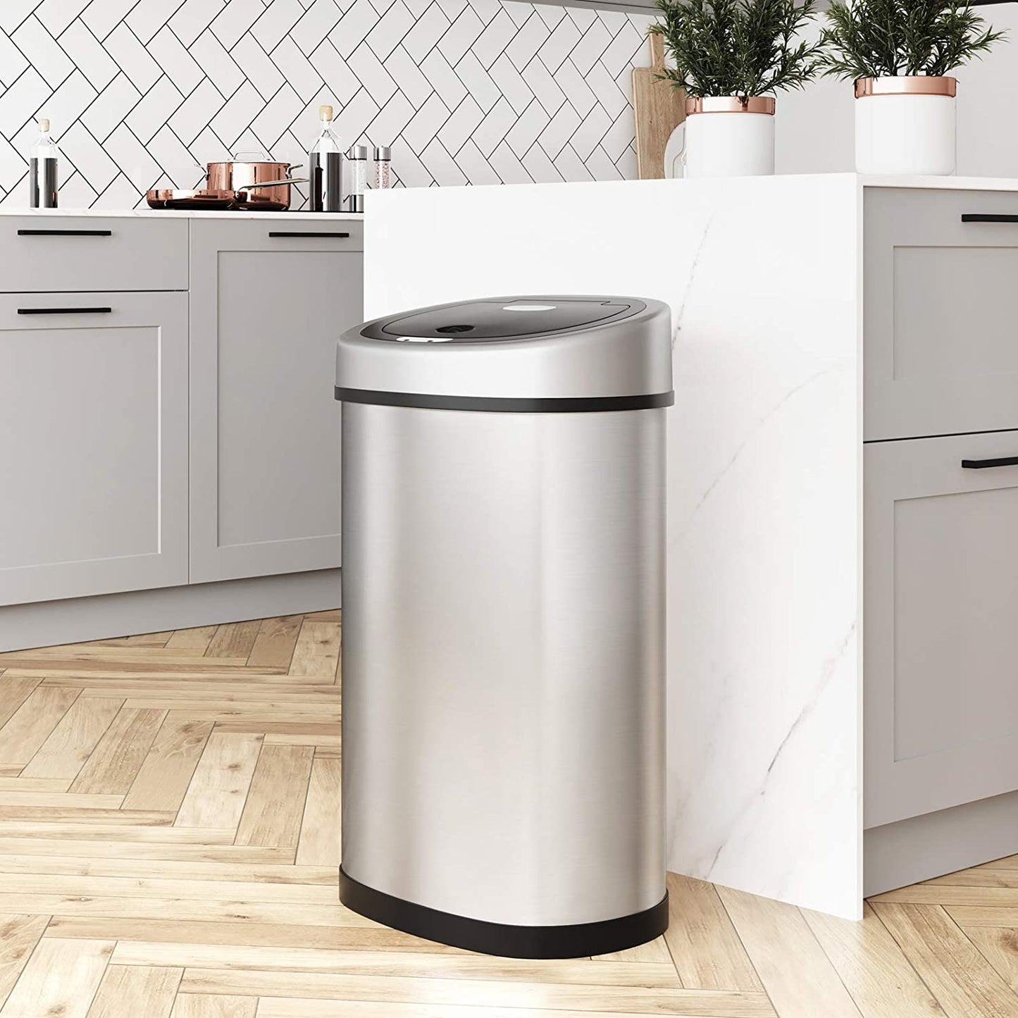 Poubelle Nancy's Trash Can - Acier inoxydable - Capteur de mouvement infrarouge - 50 l