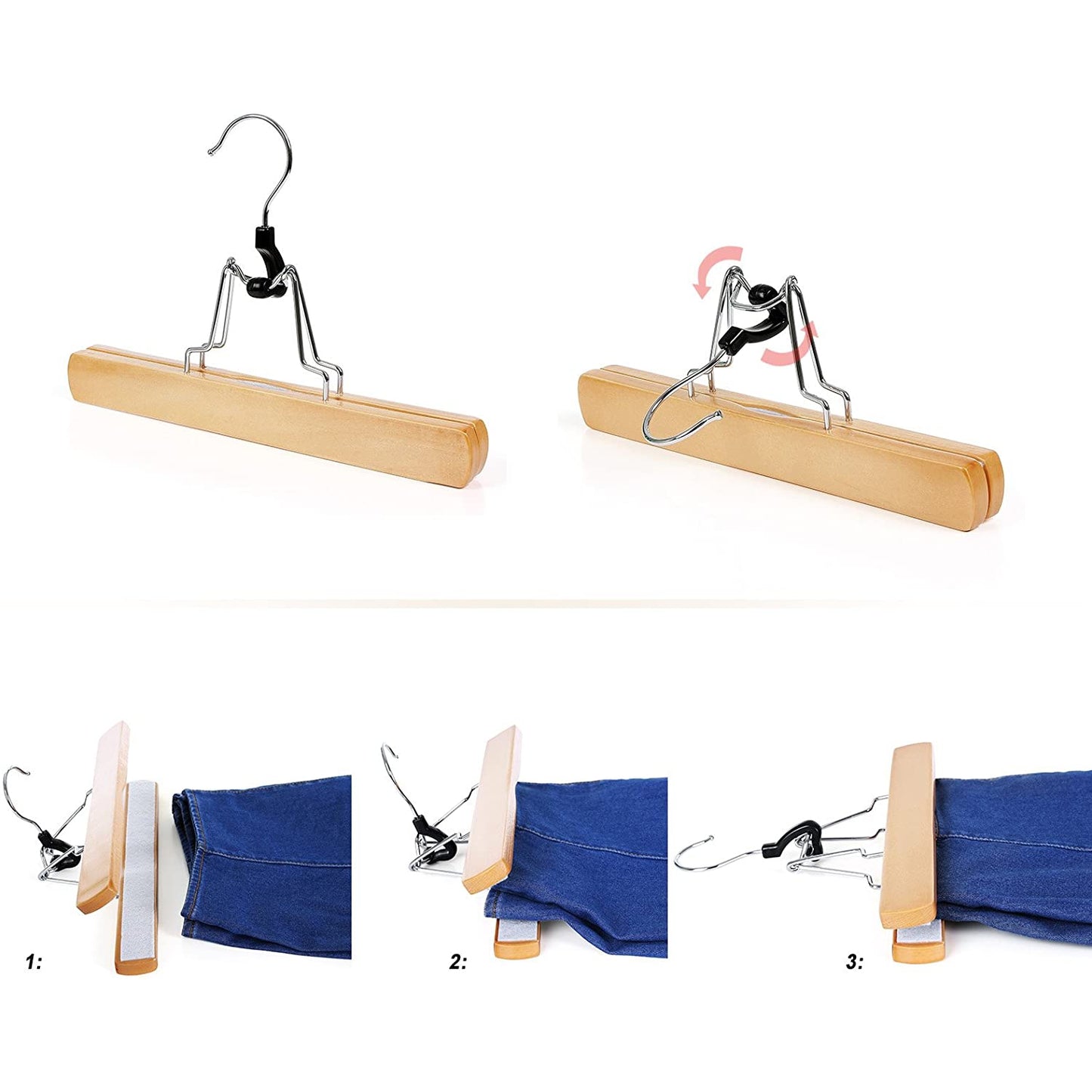 Nancy's Skirt Hanger Set of 10 - Clothes Hanger - Hanger for Trousers