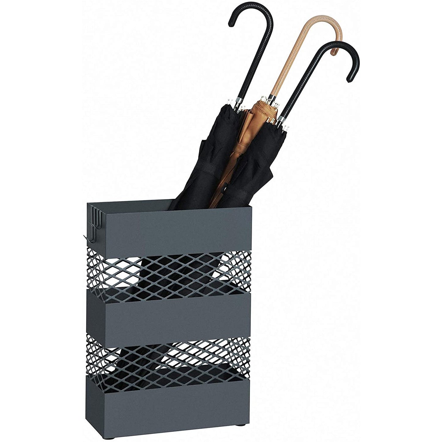 Nancy's Andrews Paraplubak - Wateropvangbak - Parapluhouder - 28 x 12 x 41 cm - Metaal - Antraciet