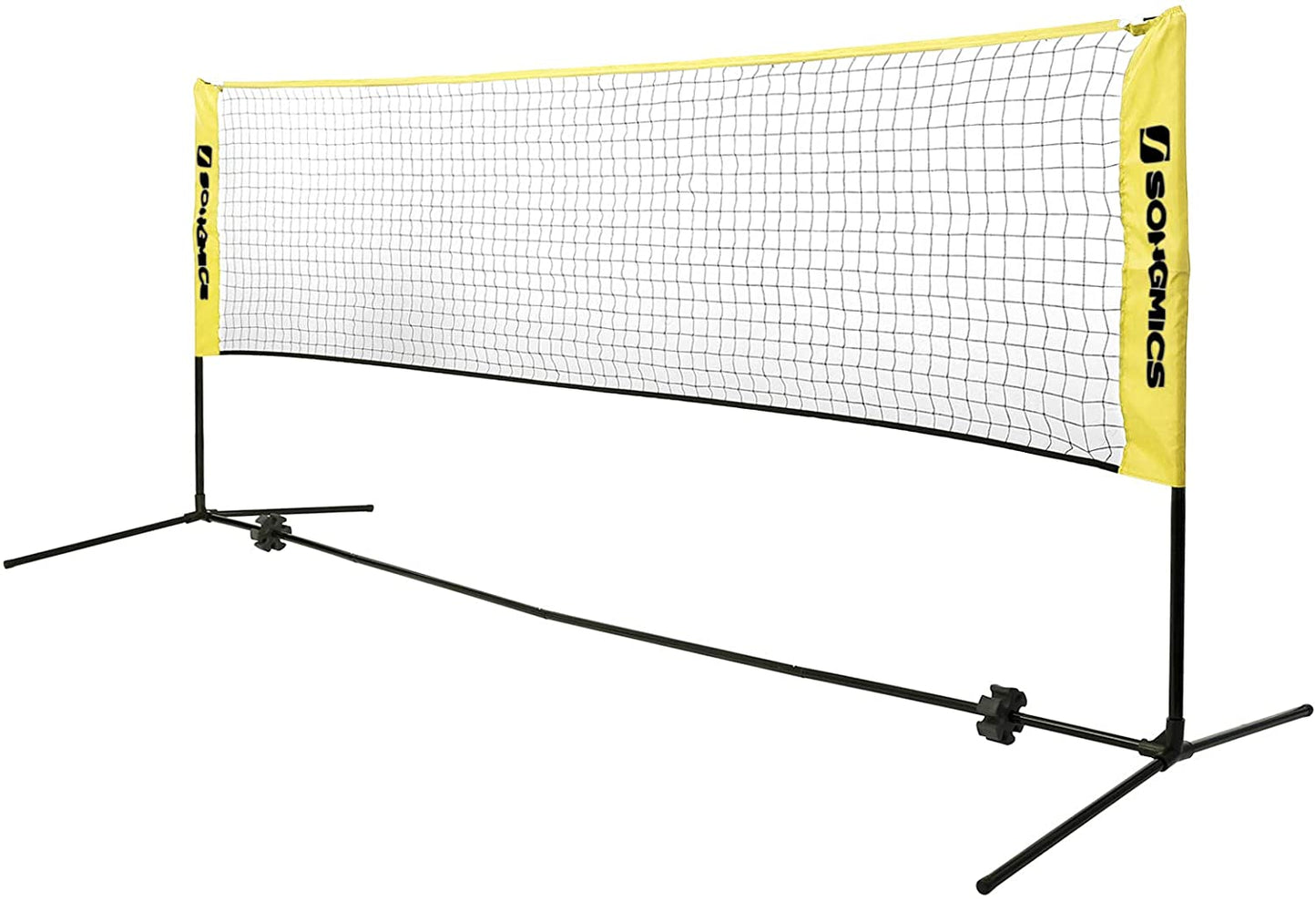 Nancy's Fullarton Badmintonnet - Tennisnet - Hoogte Verstelbaar - Ijzer Frame - Transporttas - Blauw - Zwart - Geel