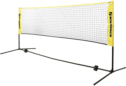 Nancy's Fullarton Badmintonnet - Tennisnet - Hoogte Verstelbaar - Ijzer Frame - Transporttas - Blauw - Zwart - Geel