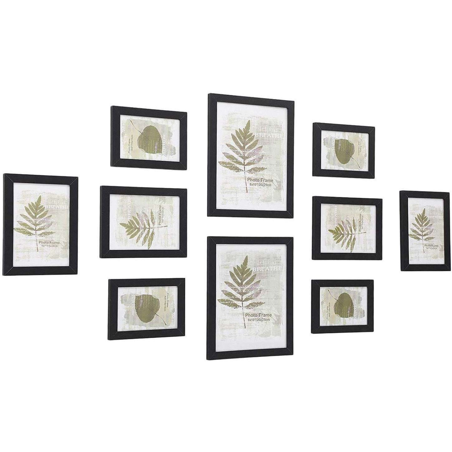 Ensemble de cadres photo de Nancy de 10 cadres photo - 2 x 20x25 pouces, 4x (13x18), 4 x (10x15) - Cadres photo