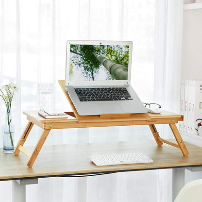 Nancy's Laptop Table Bamboo - Nancy's - Hauteur réglable et pliable - Support pour ordinateur portable