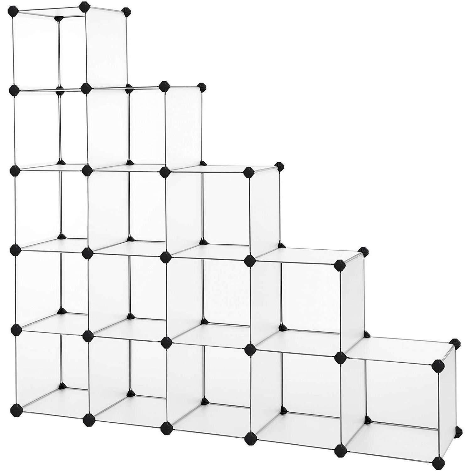 Nancy's Schoenenkast Transparant - Opbergkast Binnen - Schoenenkasten 125 x 31 x 125 cm