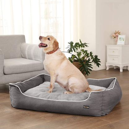 Nancy's Superior Hondenbed - Hondenmand - Afneembare Hoes - 120 x 85 cm - Anti-Slip - PP Vulling - Donkergrijs