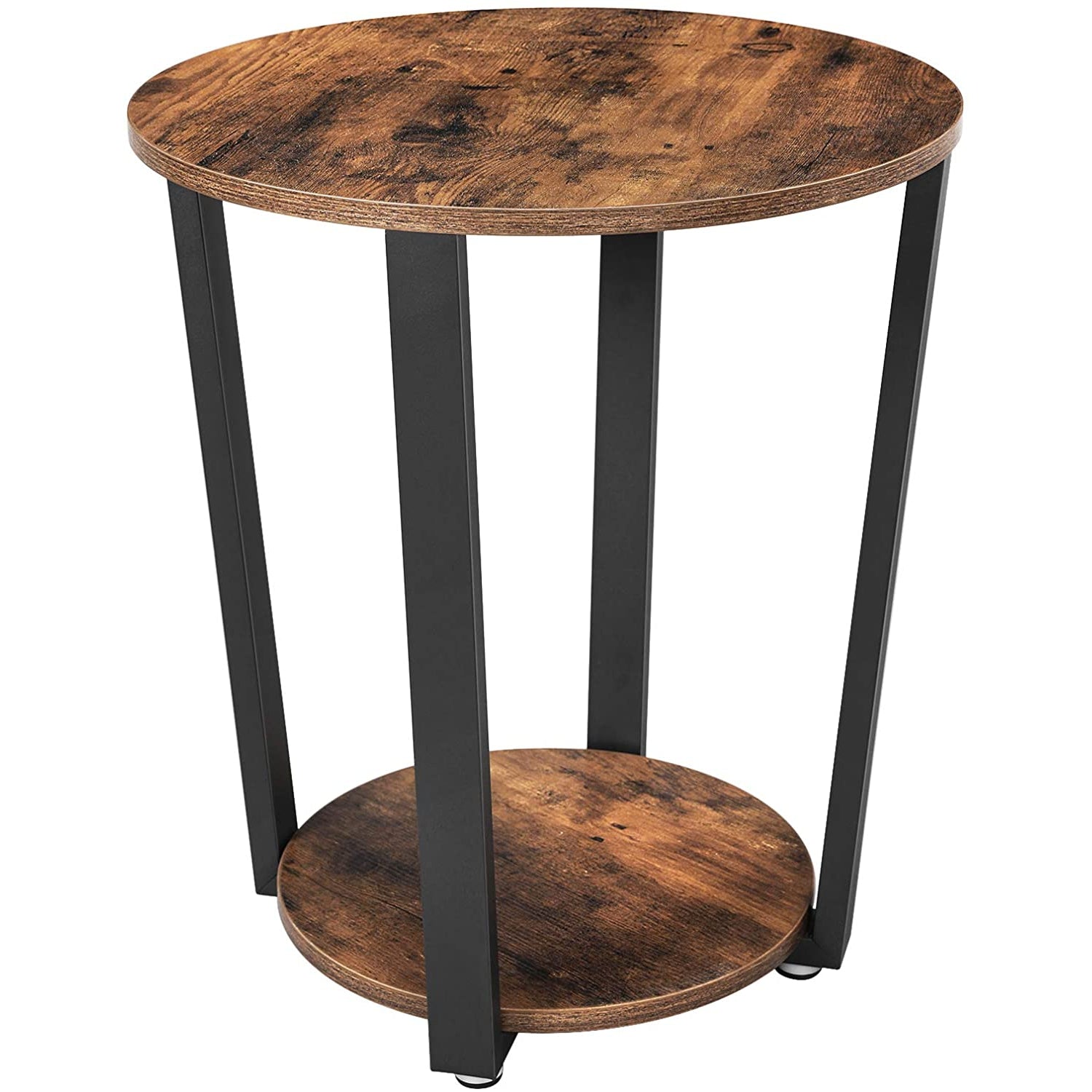Nancy's Economy Side table - Coffee table - Coffee table - Round - Industrial - Brown - Processed Wood - Metal - 50 x 50 x 57 cm