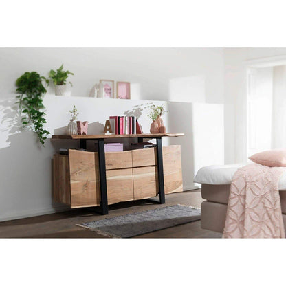 Nancy's Dressoirs - Dressoir Kasten - Massief Houten Commode - Boomstam - Bruin - 175 x 90 x 44 cm
