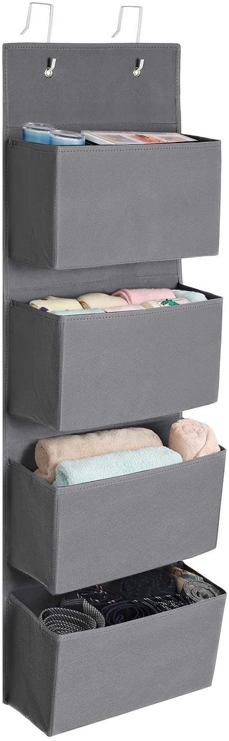 Nancy's Hamlet Deur Organizer - Opbergbox - Hangend - Grijs - Fleece / Karton - ± 35 x 10 x 100 cm