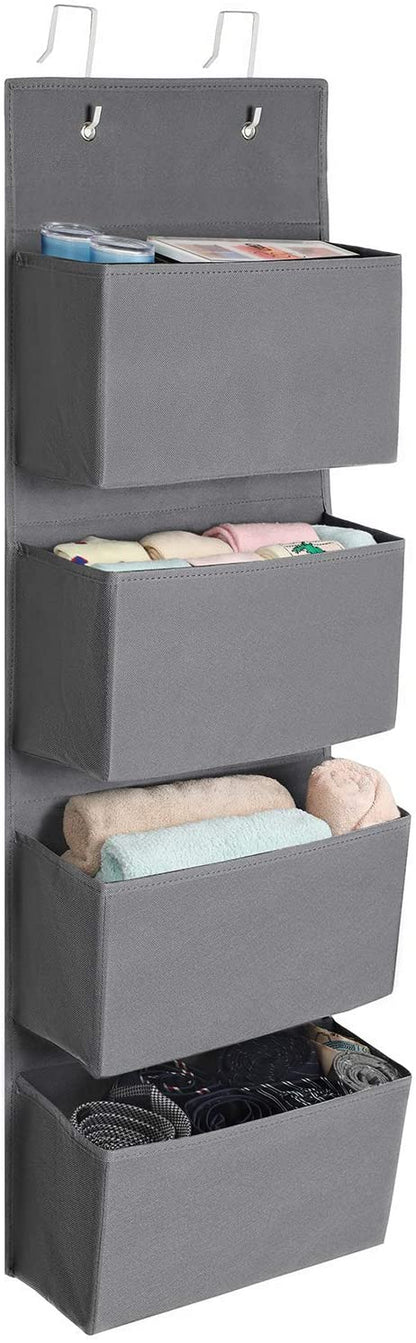 Organiseur de porte Nancy's Hamlet - Suspendu - 4 compartiments - Espace de rangement - Gris - Plastique - Carton - 33,5 x 12 x 100 cm