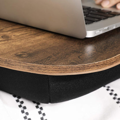Nancy's Laptopkussen - Laptoptafel - Draagbaar Kussen - Gewatteerd Onderstel - Vintage - Bruin - 40 x 32 x 8 cm