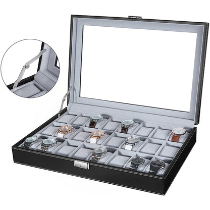 Nancy's Watchbox - Boîte à montres avec miroir - 24 montres