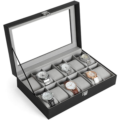 Nancy's Watch Box - Boîtier de montre - Rangement de montres - Boîte de rangement pour 12 montres