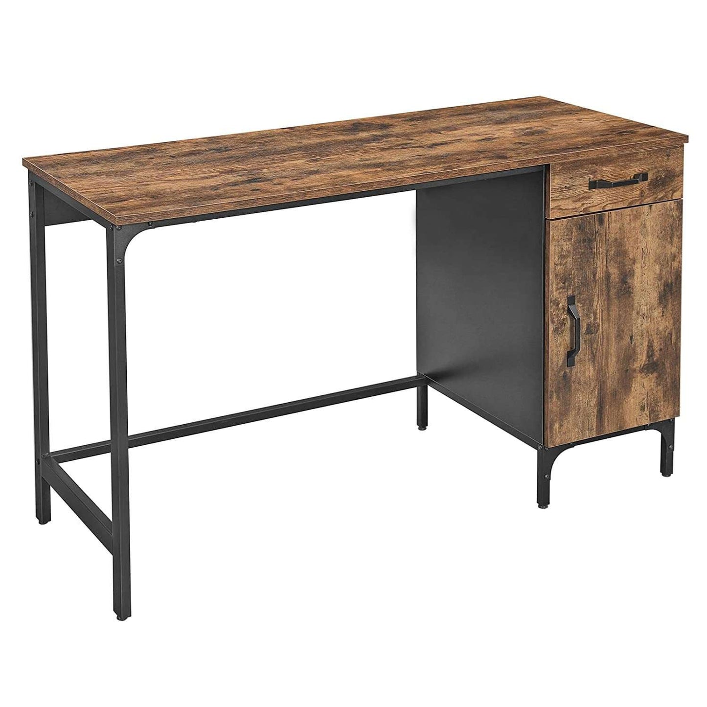 Nancy's Vintage Desk - Bureau d'ordinateur avec tiroir et placard - Bureau - Salon - Industriel - Bureaux - 130 x 55 x 75 cm