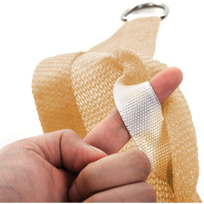 Nancy's Pooler Zonnezeil - Zonwering - Scheurvast - Weerbestendig - UV-Bescherming - Luchtdoorlatend - Overkapping - Kunststof - Zand-Geel - 3 x 3 m